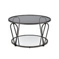 thumbnail image 2 of Gables 1-Shelf Metal Round Coffee Table, Black Nickel and Gray, 2 of 6