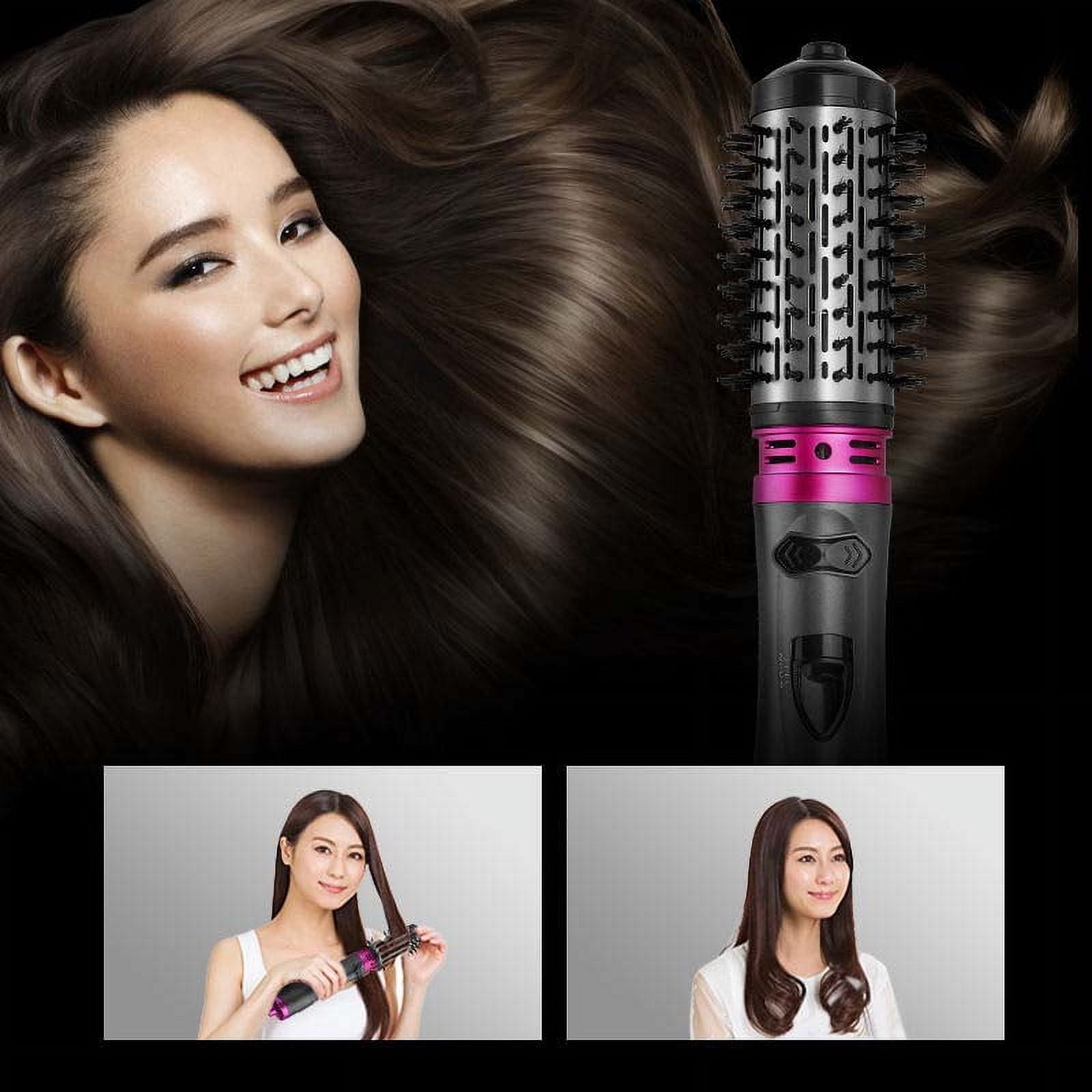 TrimTide Multifunctional 3 In 1 Hot Air Auto-Rotating Hair Dryer Brush, Curling Straightening Styling, Hot And Cold Air Wind Blowdryer Comb