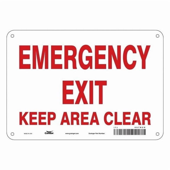 Condor Safety Sign,7 in x 10 in,Aluminum 467R29