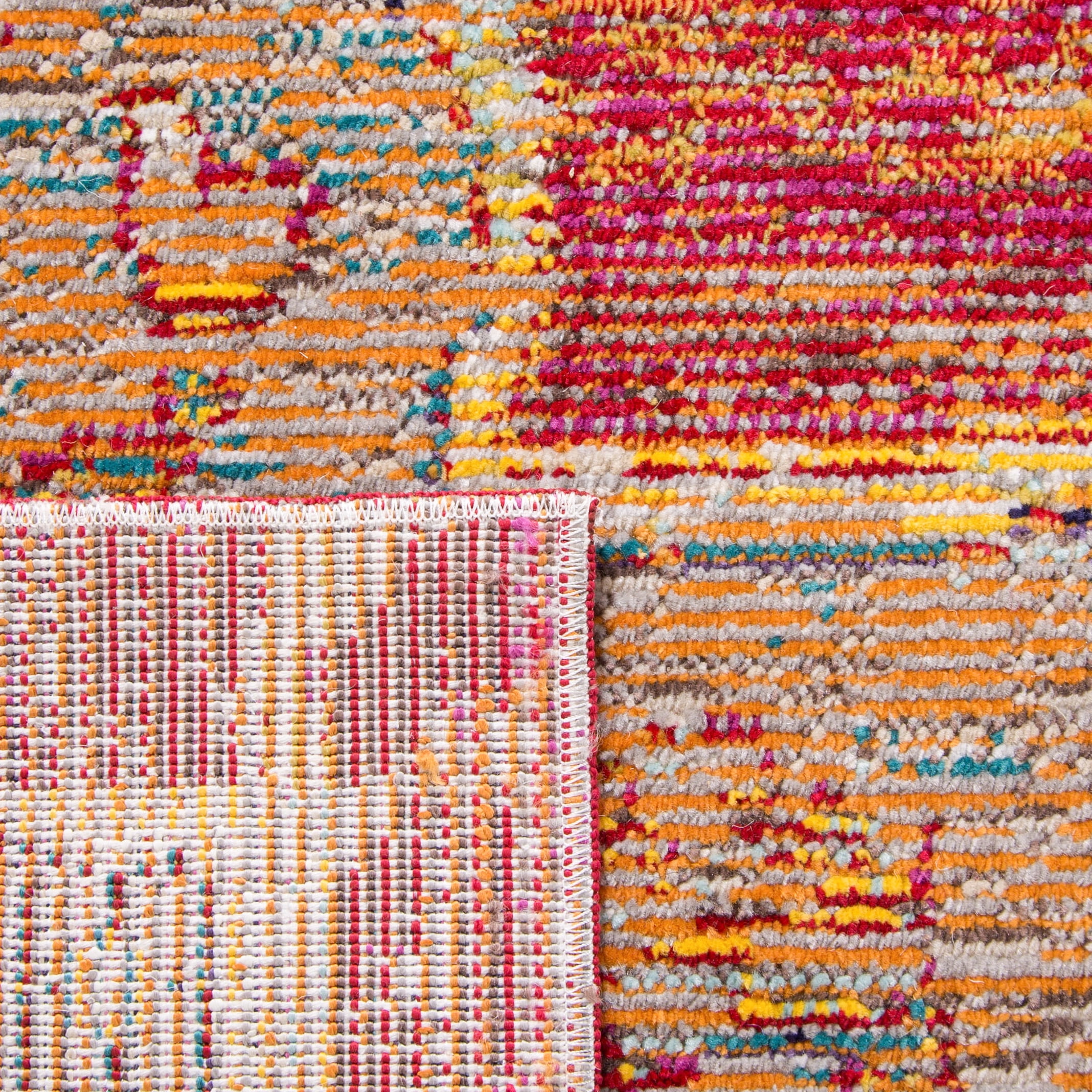 SAFAVIEH Crystal Miranda Oriental Runner Rug, Orange/Light Blue, 2'2" x 9'