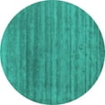 thumbnail image 1 of Ahgly Company Indoor Round Abstract Turquoise Blue Contemporary Area Rugs, 8' Round, 1 of 4
