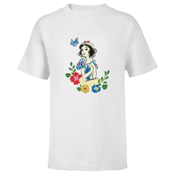 Disney Princess Snow White Watercolor I'm Wishing - Short Sleeve T-Shirt for Kids - Customized-White