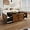 Black Rustic, variant on Farmhouse Coffee Table with Storage Drawers for Living Room - Square Center Table - Modern Cocktail Table - Contemporary Mid Century Wood Home Office Waiting Room