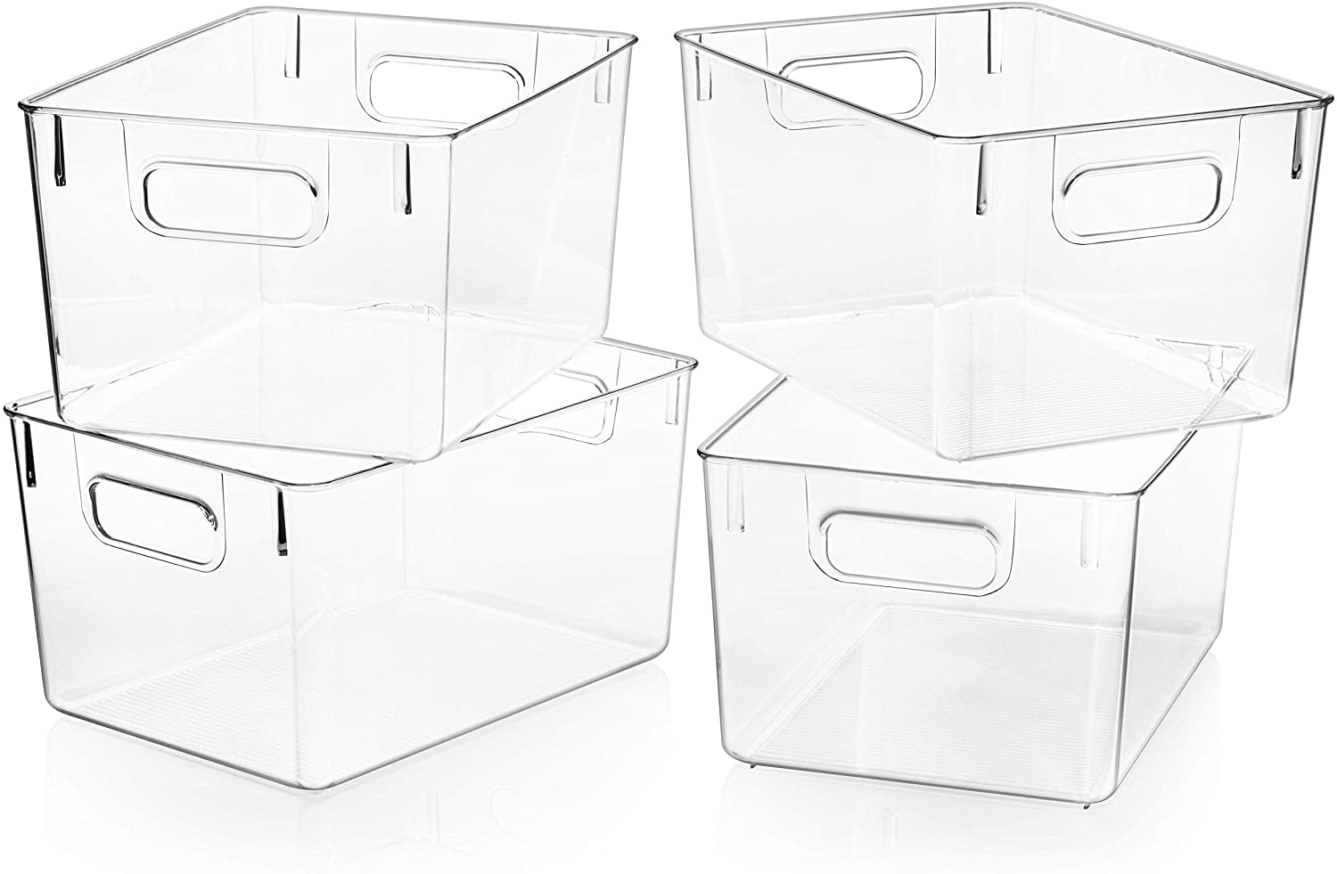  ClearSpace Plastic Pantry Organization and Storage Bins with  Dividers & Lids – Perfect Kitchen Organization or Kitchen Storage – Fridge  Organizer, Refrigerator Bins, Cabinet Organizers, 2 Pack : Baby