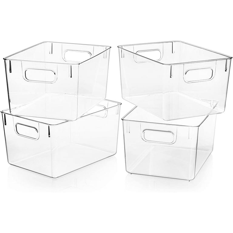 ClearSpace Plastic Storage Bins with Lids – Perfect Kitchen Organization or  Pantry Fridge Organizer, and Bins, Cabinet Organizers