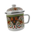 thumbnail image 3 of Plaza de café de esmalte Drinkware Floral Practical Novelidad con mango Taza de té Copa de leche para apartamentos Bebidas de café de escritorio de, 3 of 8
