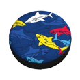 thumbnail image 4 of Xecao Cartoon Shark for Tire Covers: Waterproof, dust-proof, and universally fitting for trailers, SUVs, 4 of 8
