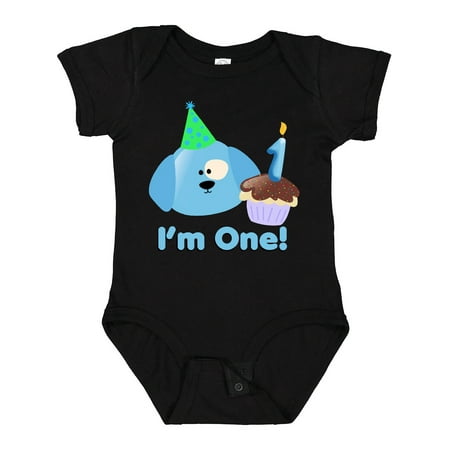 

Inktastic 1st Birthday Puppy Blue Gift Baby Boy Bodysuit