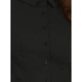 thumbnail image 5 of DARING DIVA Sleeveless Collared Button Down Bodysuit Top M Black, 5 of 6