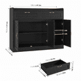thumbnail image 7 of Homfa 47.2" Kitchen Buffet Cabinet with 2 Drawers, 3-Door Sideboard Storage Cabinet with Adjustable Shelf for Dining Room, Black, 7 of 7