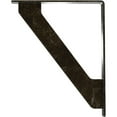 thumbnail image 4 of Ekena Millwork 1 1/2"W x 7 1/2"D x 10"H Traditional Wrought Iron Bracket, (Single center brace), Antiqued Warm Silver, 4 of 8