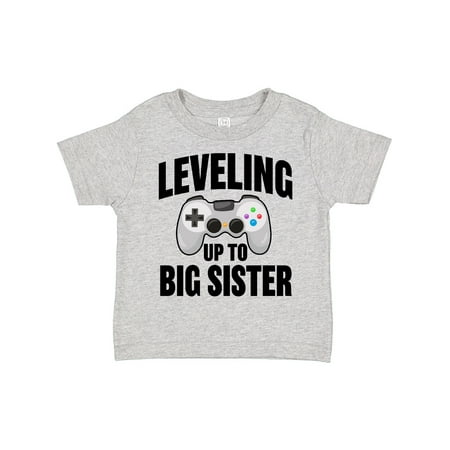 

Inktastic Leveling Up to Big Sister Gift Toddler Toddler Girl T-Shirt