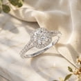 thumbnail image 6 of Rosec Jewels IGI Certified Lab Grown Diamond Engagement Ring with Halo - 0.9 Carat - E-VS1 Quality - Split Shank Ring for Women, 925 Sterling Silver, US 4.00, 6 of 8