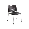 thumbnail image 1 of Safco Vy Straight Leg Stacking Chair with Caster in Black (Set of 2), 1 of 2
