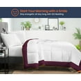 thumbnail image 2 of SGI Microfiber Comforter Set Alaskan King Size Wine Two Tone Style 3 PC, 2 of 5
