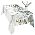 thumbnail image 2 of Gray Green Eucalyptus Leaves Table Cloth Waterproof Tablecloths, Farmhouse Botanical Watercolor Tablecloth Dining Table Cover for Kitchen Party Tabletop Outdoor, Rectangle Tablecloth 54x108 Inch, 2 of 9