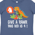 thumbnail image 4 of Inktastic 4th Birthday Party Dinosaur Boys Toddler T-Shirt, 4 of 5