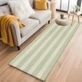thumbnail image 2 of Green Striped Kitchen Runner Rug 2x6 Washable Runners for Hallway Non Slip Classic Retro Simple Horizontal Stripes Large Area Rug Indoor Floor Carpet for Bathroom Laundry Entryway Bedroom Living Room, 2 of 9