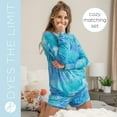 thumbnail image 5 of Hello Mello Dyes The Limit Lounge Top and Shorts, 2-Piece Pajama Set, Aqua Small/Medium (Women's), 5 of 7