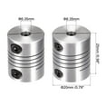 thumbnail image 2 of Uxcell 2PCS Motor Shaft 6.35mm to 6.35mm Helical Beam Coupler Coupling D20L25, 2 of 6