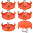 thumbnail image 1 of Capuchon de Bobine, 8 Pcs Capuchons de Remplacement avec 8 Ressort pour Tondeuse à Gazon RC-100-P, 1 of 5