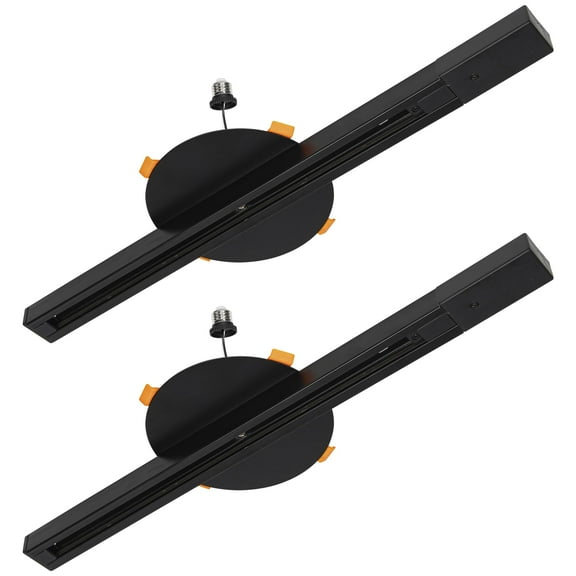 Kiven H Track Lighting Rails Kit 19.7ft for 4/5/6 inch Hole, 3-Wire-1 120V H Style Track System with End Caps,2 Pack Convert Recessed Light to Track System for Track Light Heads Picture PJ0977