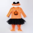 thumbnail image 4 of Pelele de manga larga para bebé, disfraz de Halloween, esqueleto de color, calabaza, Nochebuena, Horror, 4 of 5