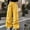 Yellow, variant on ITSAME Teen Girls Wide Leg Cargo Pants Elastic Waist Multi-Pocket Loose Fit Casual Fashion Full Length Pants White Size 10