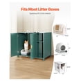 thumbnail image 4 of Cat Enclosure Furniture, 41.3" Litter Box Cabinet, Self-Cleaning, w/Drawer & Divider, Fits Automatic Litterboxes, Vintage Green, 4 of 9