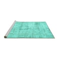 thumbnail image 2 of Ahgly Company Machine Washable Indoor Round Persian Turquoise Blue Traditional Area Rugs, 8' Round, 2 of 4