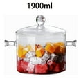thumbnail image 2 of Bewildely Ollas de vidrio de doble escaldado Capacidad para alimentos para bebés Transparente Cocción a fuego lento Tapa resistente al calor Cocina y Comedor 1900 ml, 2 of 6