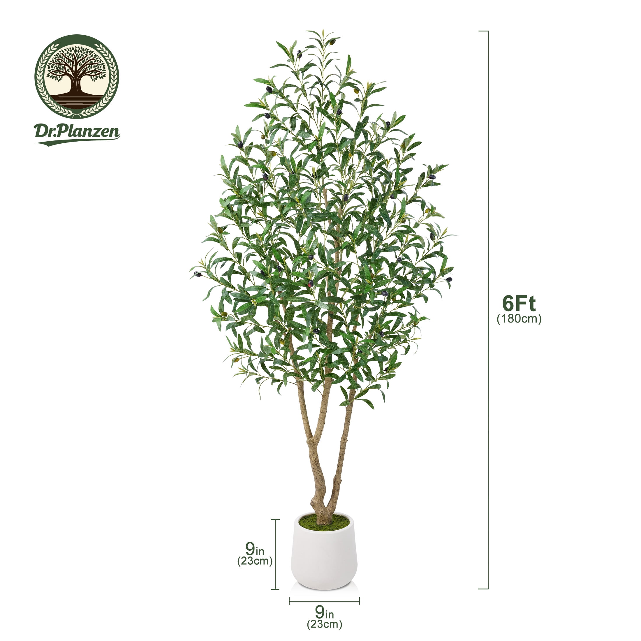 オリーブ太枝 7本セット 約15kg DR.Planzen Artificial Olive Tree 10FT Tall with Handmade Seagrass