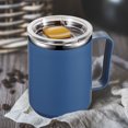 thumbnail image 1 of Tazas De Café Con Leche Taza de café capuchino taza de té creativa aislada para regalo de amigos (azul oscuro) Wdftyju Libre de BPA, 1 of 4