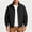 Black, variant on Men's Stand Collar Zip Jacket, Water Repellent Lightweight Windbreaker with Elastic Cuffs, Plus Size M-5XL for Spring Fall Casual Wear