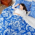 thumbnail image 4 of Manfei Boho Damask Adult Twin Bedding Sets 7-Piece, Retro Western Flower Print Bedding Comforter Set, Mandala Bohemian Style Reversible Sheet Sets, Luxury Bedroom Decor, 4 of 7