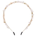 thumbnail image 1 of 1 diadema de aleación con diseño de estrella de mar y perla para mujer, atractiva diadema de boda, 1 of 7