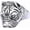 Silver, variant on Men's Stainless Steel Vintage Punk Hip Hop Gothic Animal Tribal Pitbull Bulldog Pug Dog Head Skeleton Biker Ring