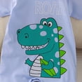 thumbnail image 5 of Baby Onesies Boy Baby Boys Girls Romper Infant Toddler Unisex Short Sleeve Letter Cartonn Romper Soft One-Piece Summer Infant Clothes, 5 of 6