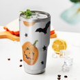 thumbnail image 3 of 30oz Halloween Pumpkins Bats and Stars Tumblers Stainless Steel Tumbler with Lid and Straw,Vacuum Insulated Double Wall Travel Tumbler Cups Mug with Cleaning Brush for Coffee,Tea, 3 of 7