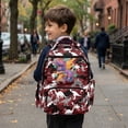 thumbnail image 3 of Yspwyqan Boys Backpack for School, 17 Inch Laptop Backpack, 600D Durable Polyester Bookbag with Front Pocket, Red Camo Cartoon Dino Lightweight Purse for Primary Elementary, 3 of 7