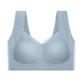 thumbnail image 4 of Busydd Plus Size Bras for Women for Large Bust Solid Color High Support Push Up Bra No Underwire Seamless Everyday Underwear Comfy Lift Wireless Bralettes, 4 of 8