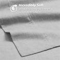 thumbnail image 4 of BNM Melange Soft Flannel Cotton Sheet Set, Twin XL, Gray, 4 of 11