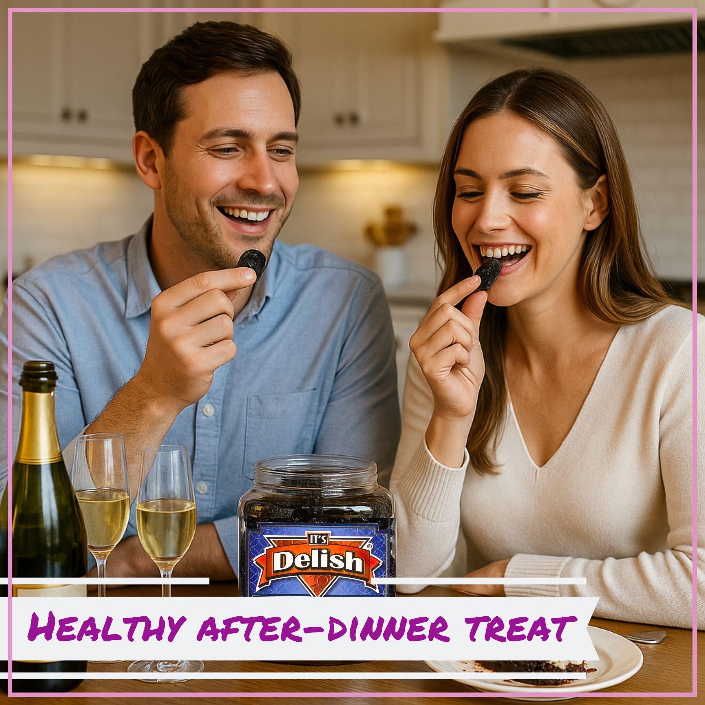 Dried Pitted Prunes Unsweetened by It's Delish, 3 Lbs Jumbo Container  Naturally Sweet, No Sugar Added, High Fiber Dried Fruit Snack  Healthy, Moist and Fresh Dry Plums  Vegan, Kosher