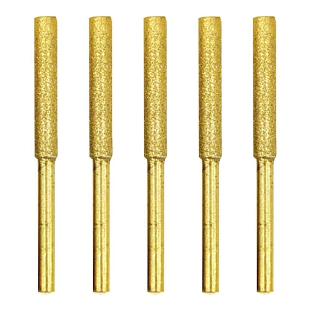 Juego 5 Brocas Con Cabezales Piedra para Limar Revestimiento Diamante 4 Mm Oro Bsvklp
