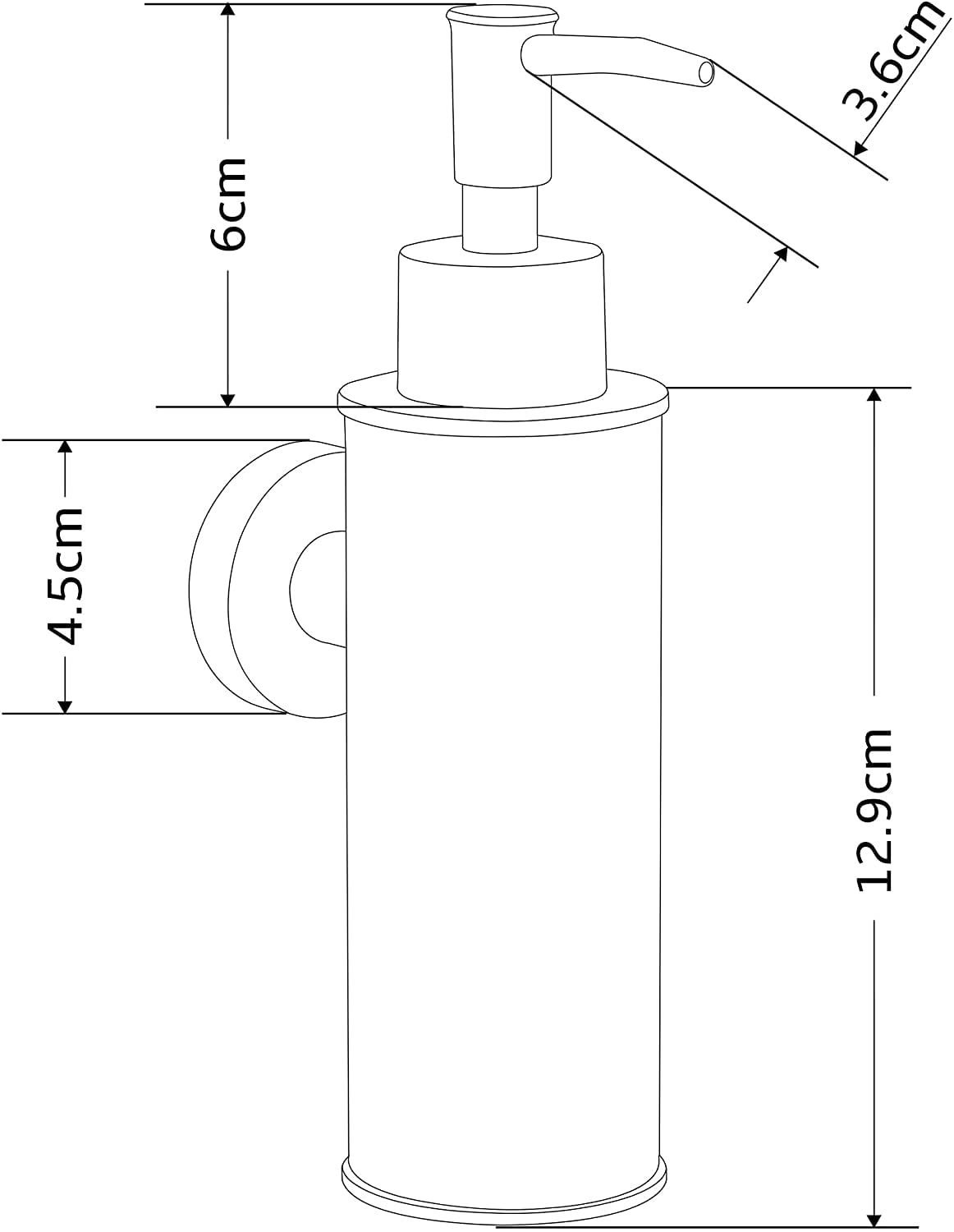 ABPETE Soap Dispenser Stainless Steel 304 Chrome Wall Mount Liquid and Soap Dispenser for Kitchen and Bathroom
