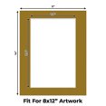 thumbnail image 2 of Metallic Gold Picture Frame Mat for 11x14 Frames - Fits 8x12 Photos - 50 Mats, 2 of 7