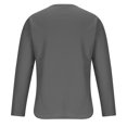 thumbnail image 3 of Jalioing Men's Casual Workout T Shirt V Neck Long Sleeve Solid Shirt Basic Athletic Training Texture Tees, 3 of 5