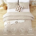 thumbnail image 2 of Taupe Comforter King Size 3Pcs, Boho Comforter Set King Taupe Farmhouse Bedding Sets Queen, Vertical Tufted Comforter, Lightweight Neutral Boho Bed Set (1 Comforter, 2 Pillowcases), 2 of 4