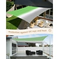 thumbnail image 4 of Sun Shade Sail 12x16Ft Gradient Color Green to Greyish White Uv Block Sunshade Canopy Outdoor Shade Cover Rectangle Shade Cloth For Patio Garden Yard Deck Pergola, 4 of 6