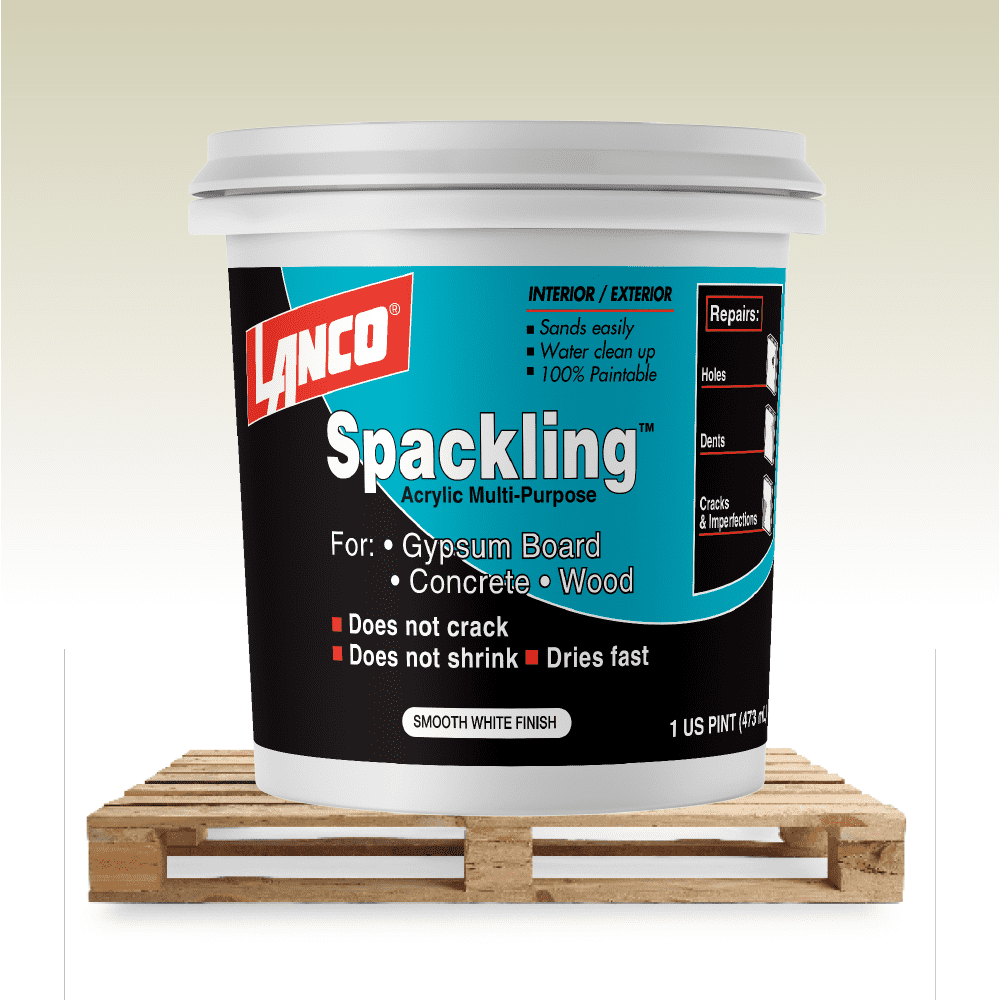 Lanco Spackling Compound White Finish, 1 Pint